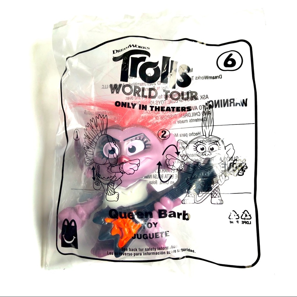 3/$15 NEW TROLLS Toy Juguete Queen Barb #6 Toy ~4”
